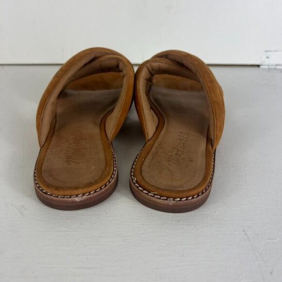 Madewell Women's Skyler Slide Sandal Size 7 Suede Bittersweet Brown Tan Slip On - Picture 4 of 11